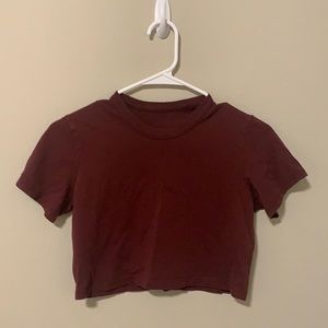 John Galt Maroon Cropped Tee